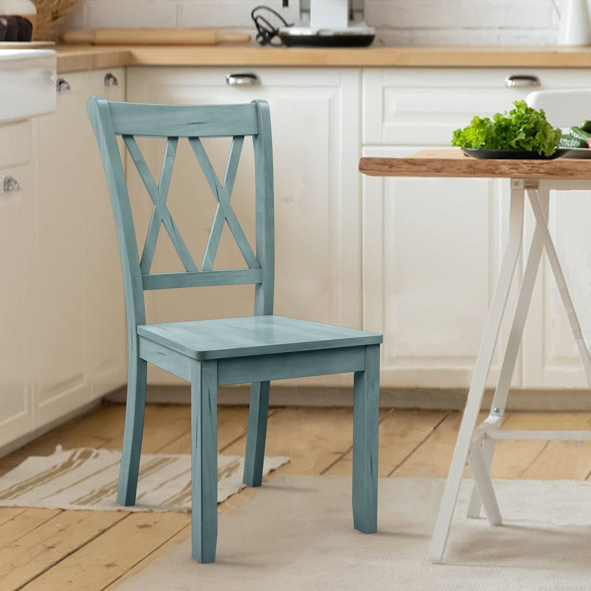 Goflame Rubber Wood Dining Room Side Chair