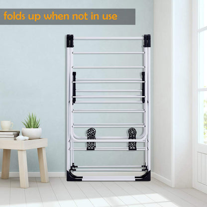GOFLAME Steel Clothes Drying Rack with Adjustable Wings