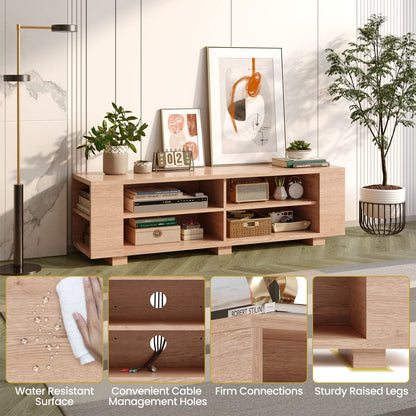 Goflame TV Stand Entertainment Center - Farmhouse Television Table up to 65 Inches TVs, 7 Colors