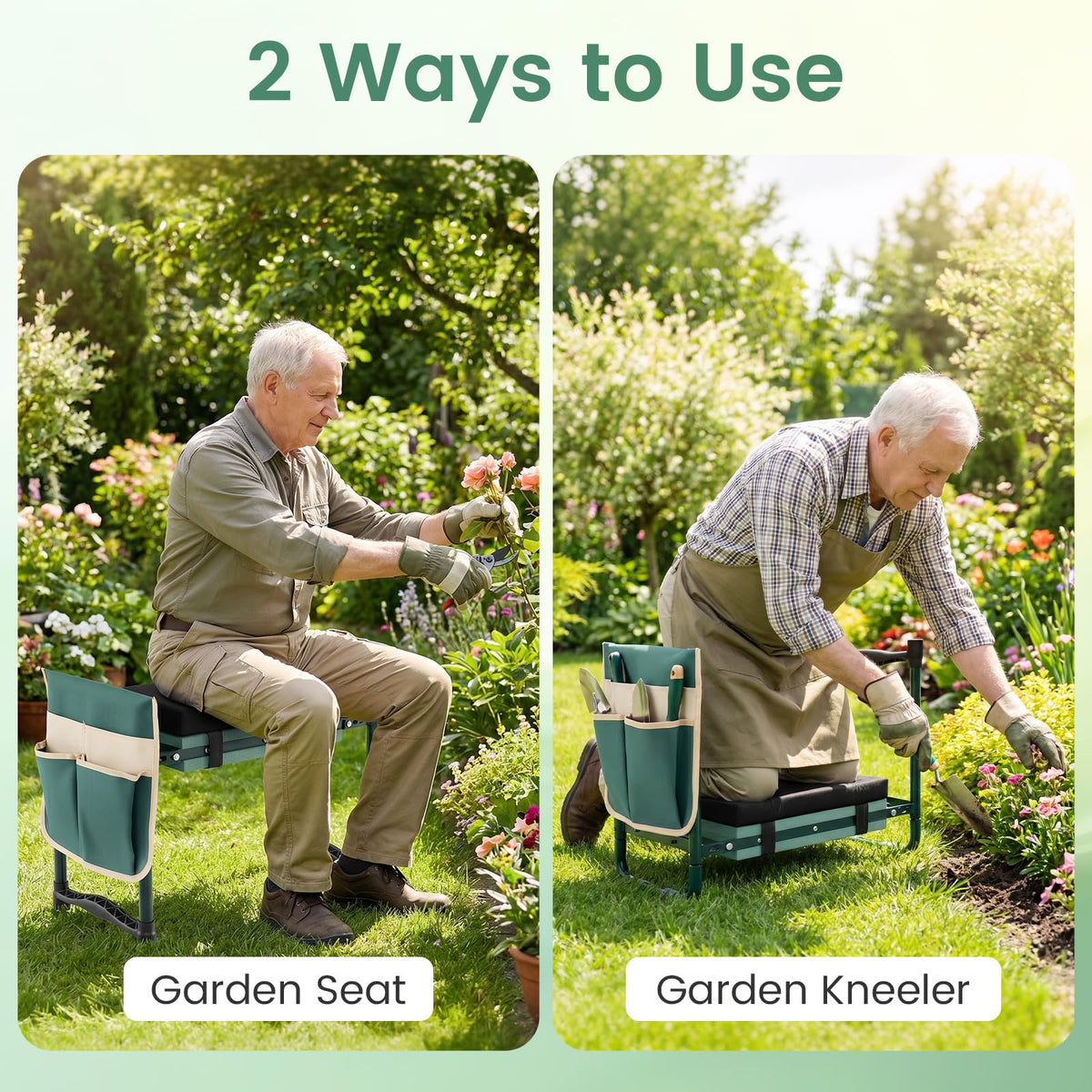 Goflame Garden Kneeler and Seat for Seniors Women Men