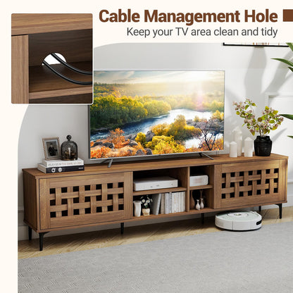 Goflame Mid Century Modern TV Stand for 60-80 Inch TV