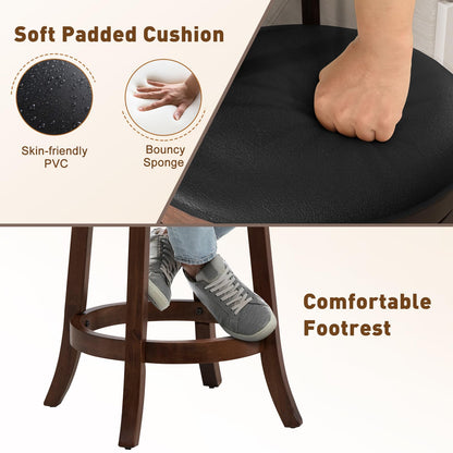 Goflame Swivel Bar Stools Set