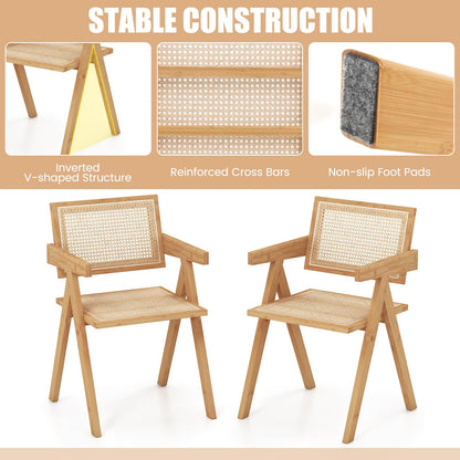 Goflame Rattan Accent Chair Set of 2