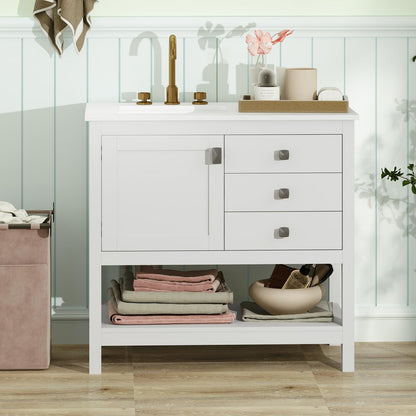 Goflame Bathroom Vanity with Ceramic Sink