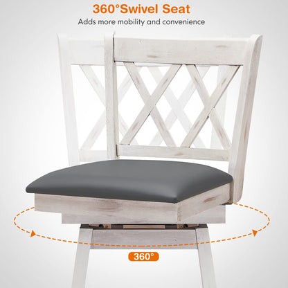 Goflame Bar Stool with Foot Rest Upholstered Cushion & Ergonomic Backrest