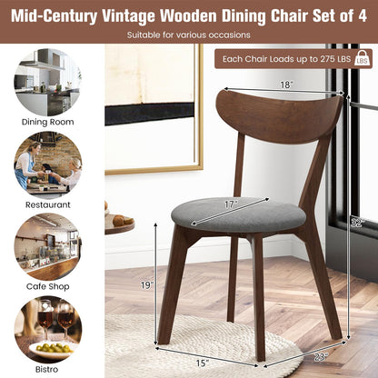 Goflame Upholstered Dining Chairs Set of 2/4 for Living Room Restaurant