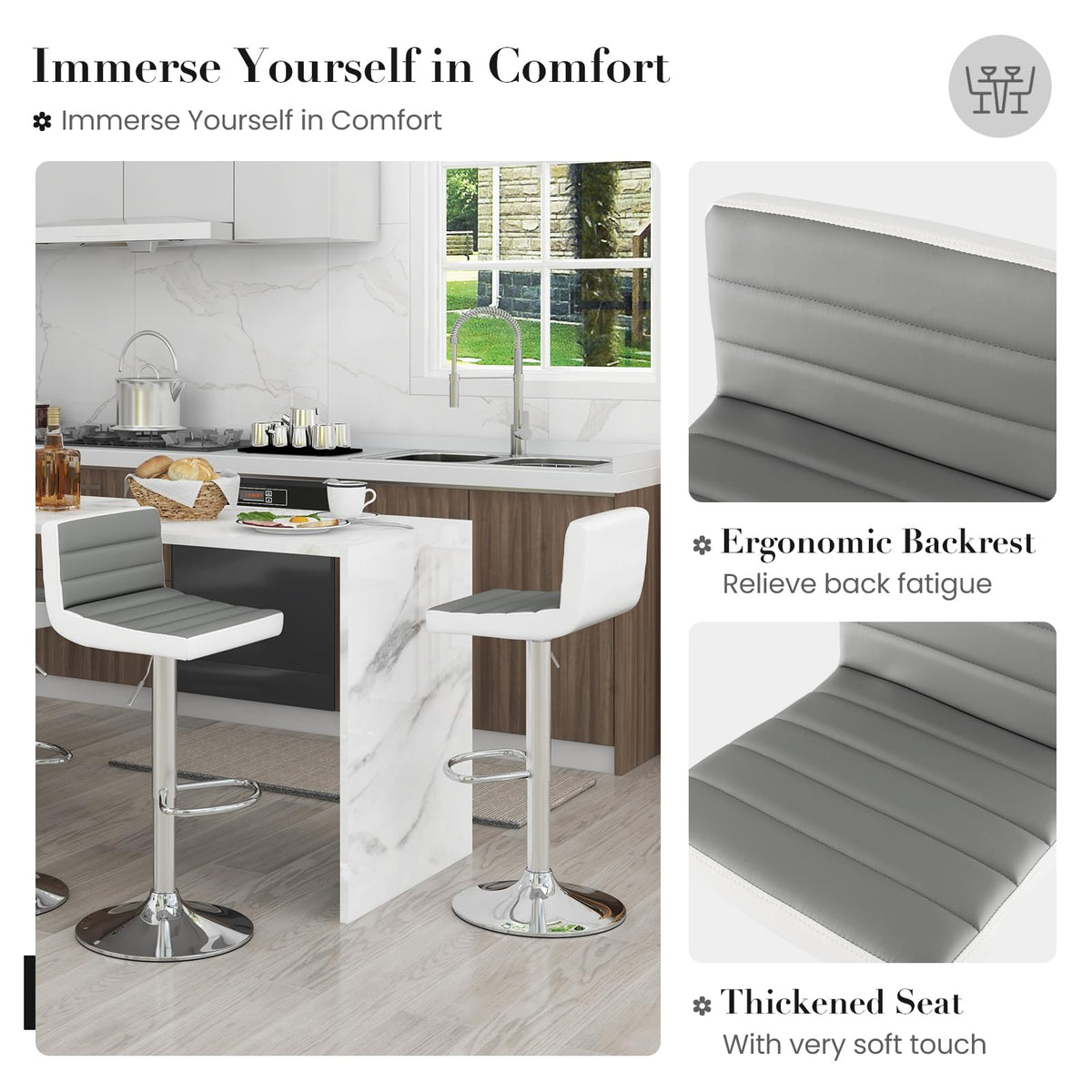 Goflame Bar Stools Set of 2/4