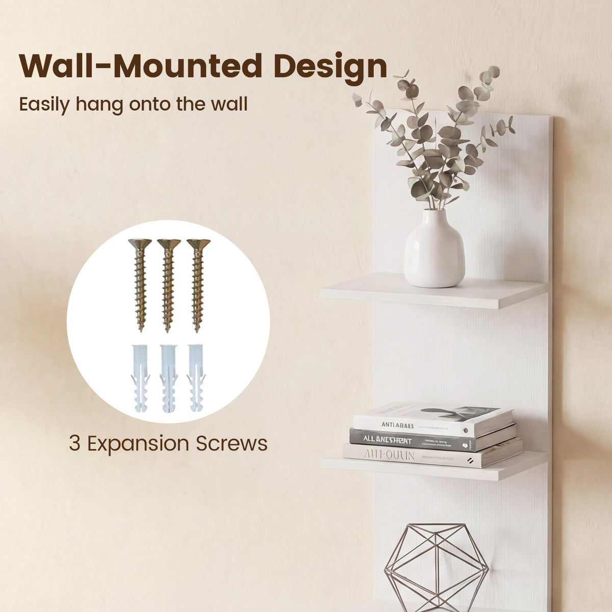 GOFLAME 5-Tier Wall Shelf for Living Room