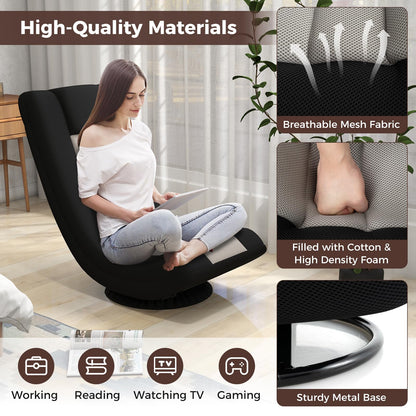 Goflame Floor Chair with Back Support, 4-Position Adjustable Back, Lazy Sofa Chair, Meditation Chair