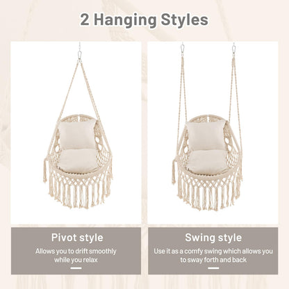 Goflame Macrame Swing Chair