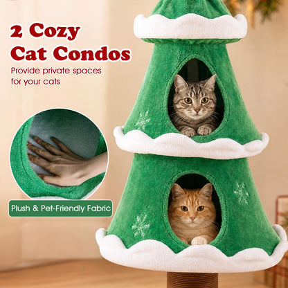 51"/130 CM Christmas Cat Tree for Indoor Cats