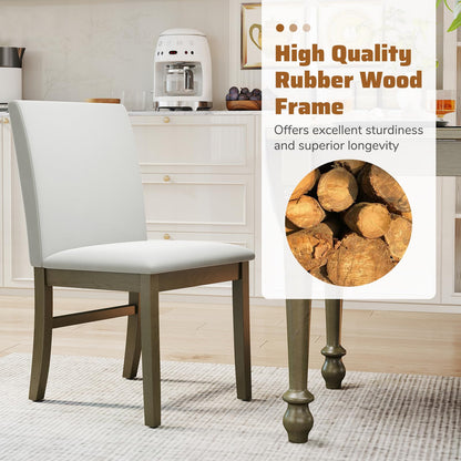 Goflame Upholstered Dining Chairs Set for Restaurant