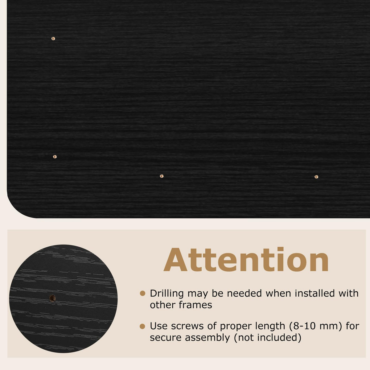 Goflame Universal Wood Table Top 55 x 28 inch Solid One-Piece Desk top