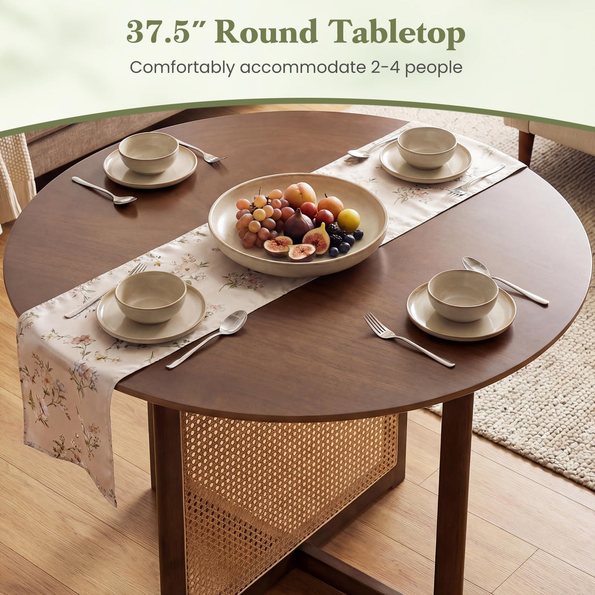 Goflame 37.5" Round Dining Table for Dinette Living Room