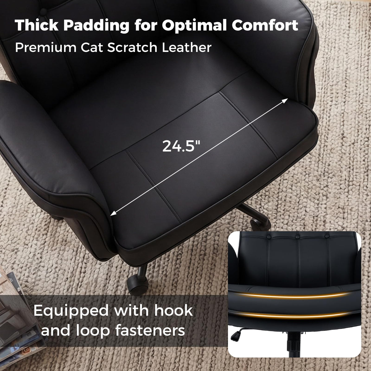 Goflame Criss Cross Chair with Armrests & Wheels