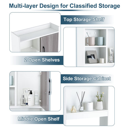 Goflame Over-The-Toilet Space-Saving Storage Cabinet