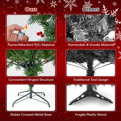 Goflame Pre-Lit Christmas Tree with 8 Lighting Modes