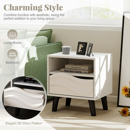 Goflame Mid Century Modern Nightstand