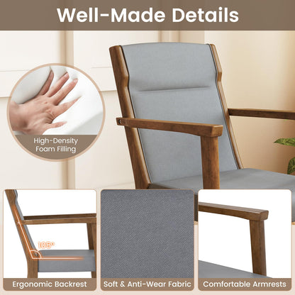 Goflame Mid Century Modern Dining Chairs Set of 2/4 Upholstered Accent Chair with High Back