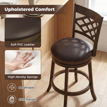Goflame Swivel Bar Stools Set of 2/4 26"/31" Bar Height Chairs