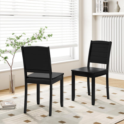 Goflame Wood Dining Chairs Set of 2/4, Modern Kitchen Chairs w/Rubber Wood Legs, Curved Backrest, Farmhouse Diner Chairs