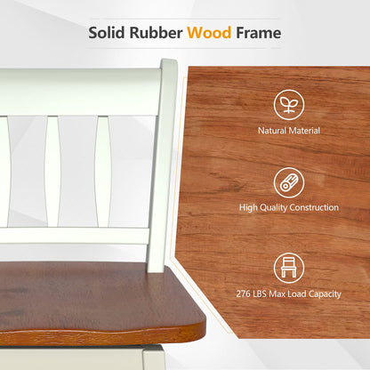 30.5 Inch Rubber Wood Bar Chairs - Goflame