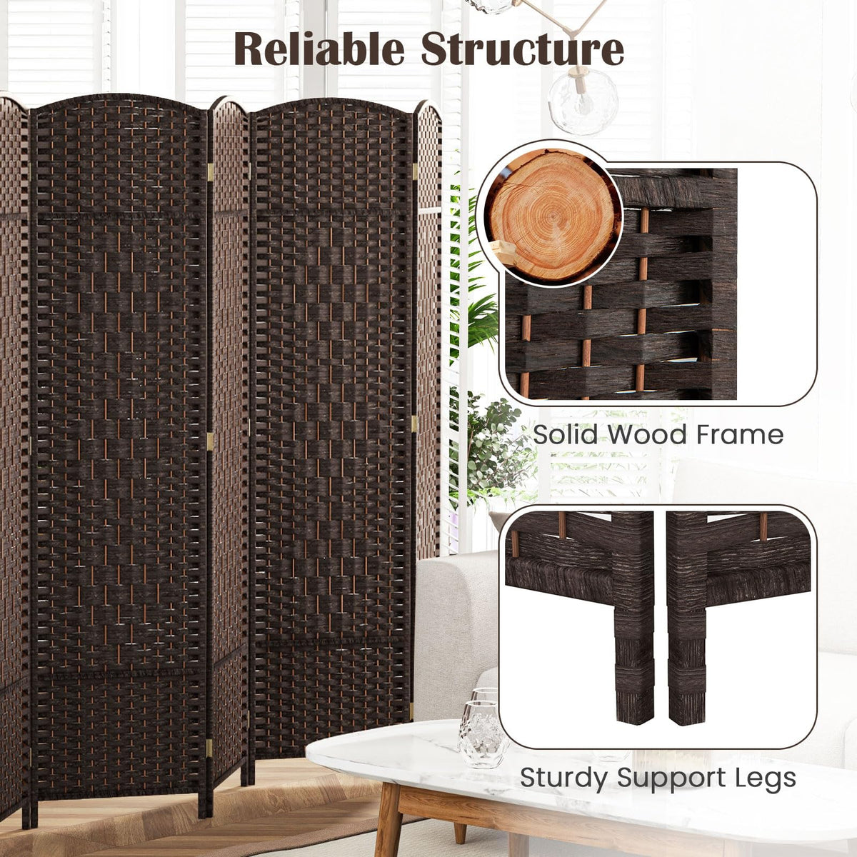 GOFLAME 8 Panel Room Divider for Room Separation