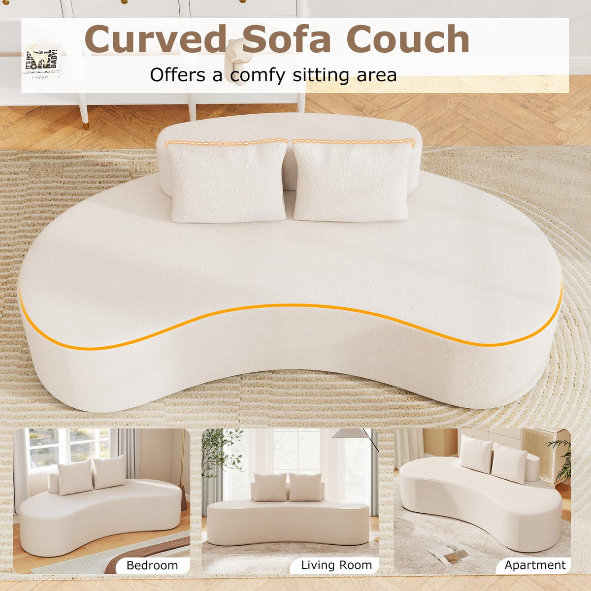 Goflame 78.5" Sofa Couch, Upholstered Loveseat