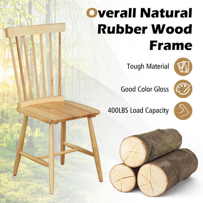 Goflame Wood Dining Chairs Set