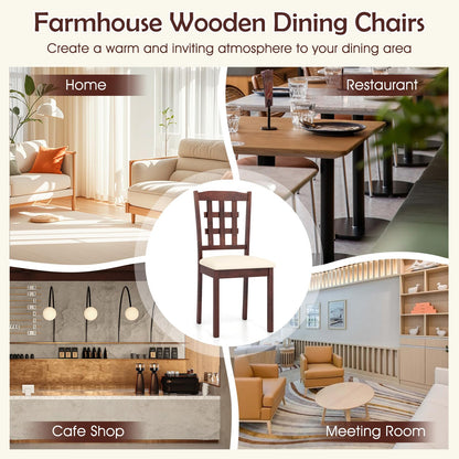 Goflame Wooden Dining Chairs Set of (2/4)