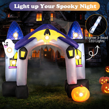 9FT/270 CM Halloween Inflatable Archway with LED Lights