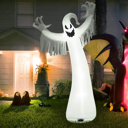 12FT Halloween Inflatable Ghost, Halloween Ghost Decoration w/ Fast Inflation & Deflation Design