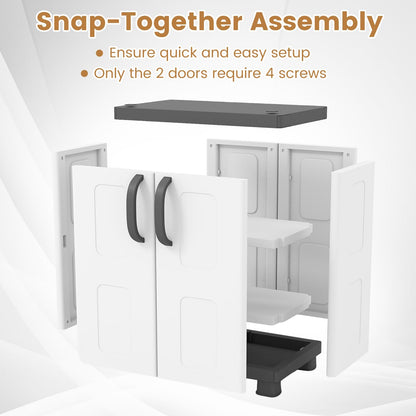 Goflame Storage Cabinet with 2 Doors and Adjustable Shelves