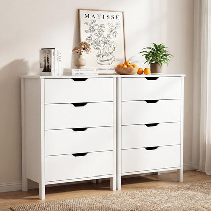 Goflame 4 Drawer Storage Cabinet with Handles & Anti-Tipping Kits