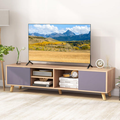 Goflame TV Stand for TVs up to 65 Inch, Entertainment Center with 2 Side Cabinets