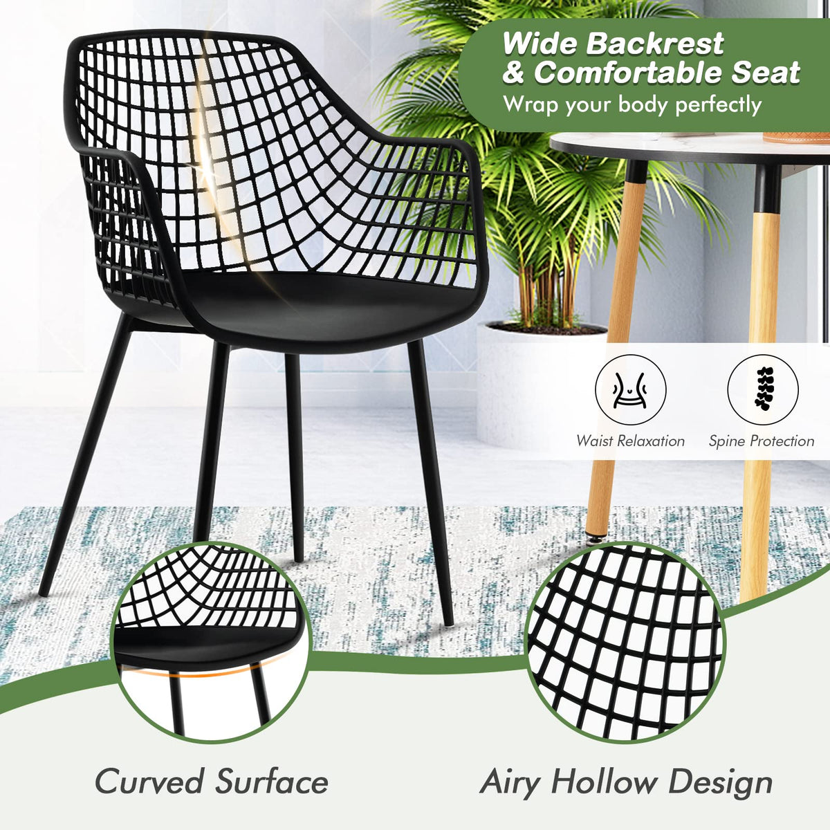Goflame Modern Dining Chairs Set