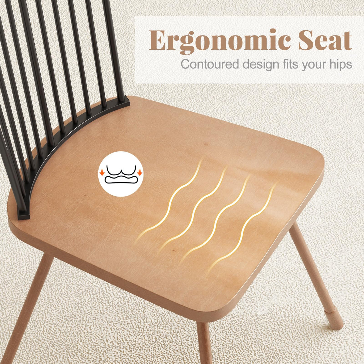 Goflame Windsor Dining Chairs