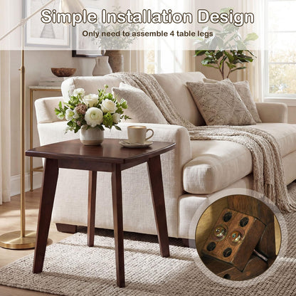 Goflame Modern Square Side Table Set of 1/2