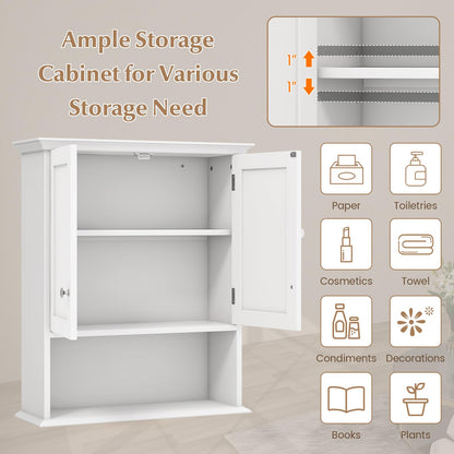 Goflame Wall Mounted Medicine Cabinets - Above Toilet Bathroom Cabinet with Adjustable Shelf