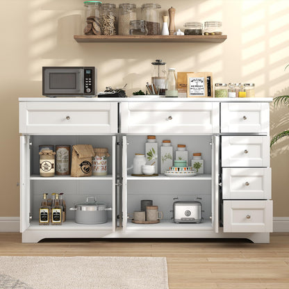 Goflame Large Buffet Cabinet with Storage, 59” Kitchen Cabinet