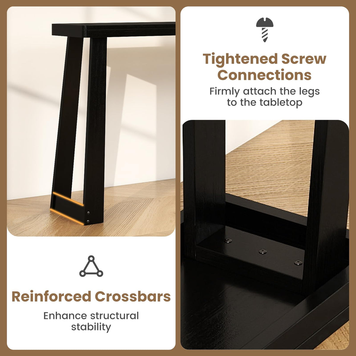 Goflame Narrow Long Console Table Behind The Couch