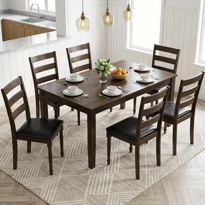 Goflame Wood Dining Chairs Set w/Soft Padded Seat & Ergonomic Backrest