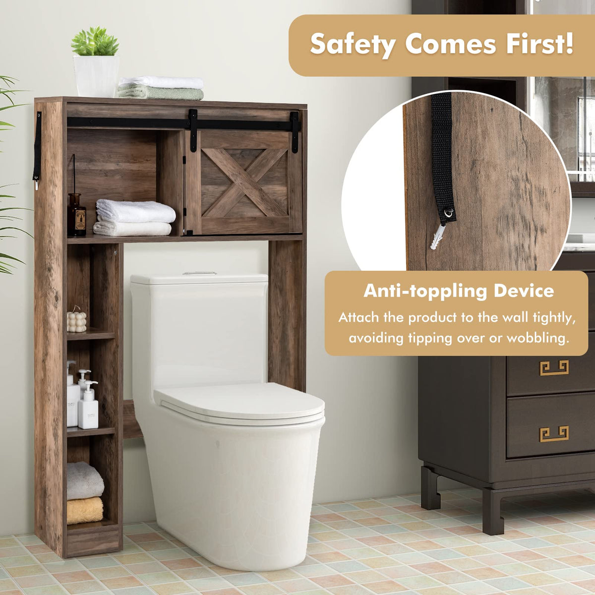 Over The Toilet Storage Cabinet - Goflame