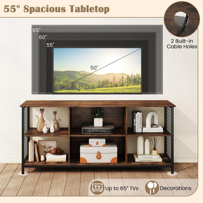 Goflame Industrial TV Stand for TVs up to 65 Inch