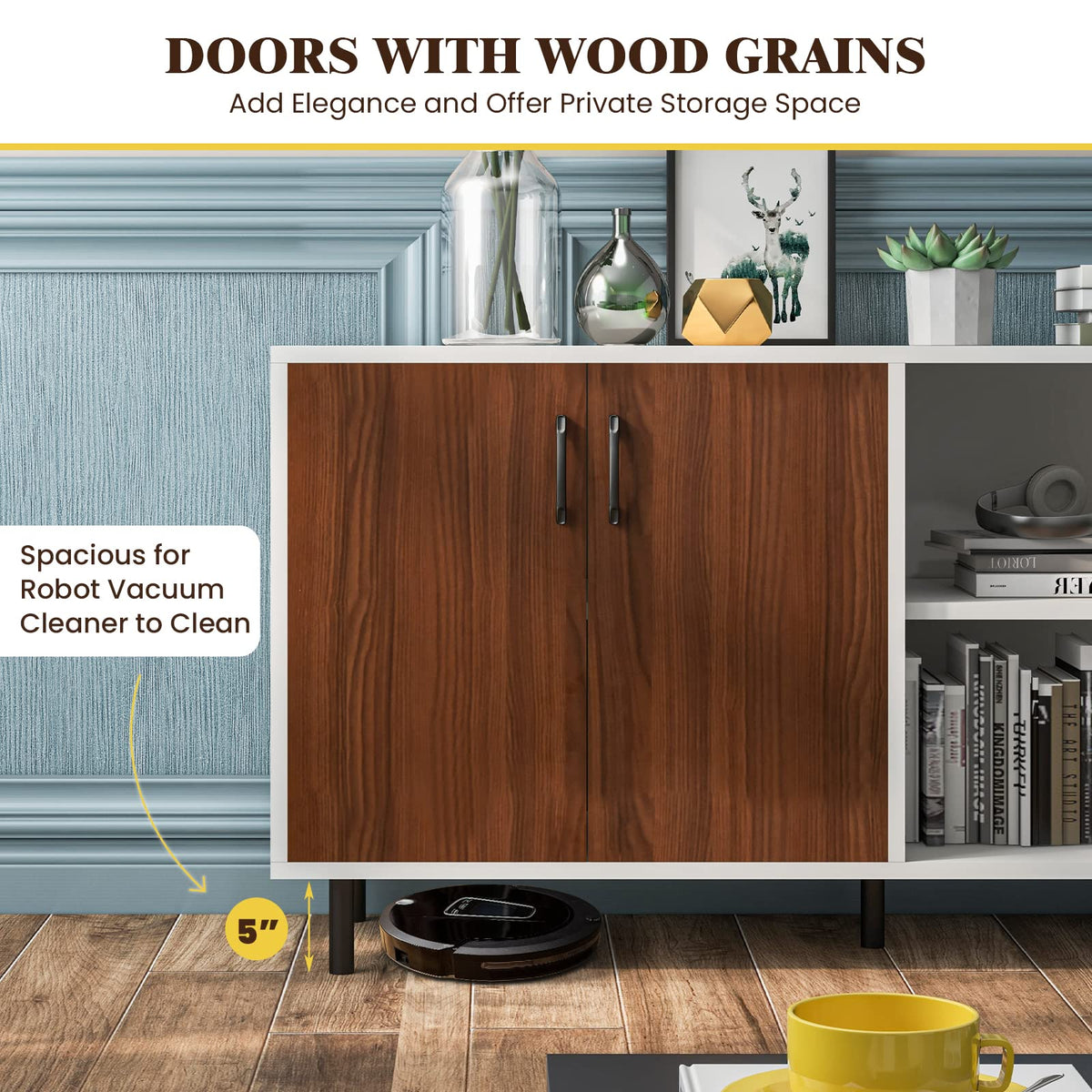 Goflame Buffet Sideboard, Modern Storage Cabinet