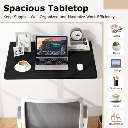 Goflame Wall Mounted Folding Table, 31.5" x 23.5" Wood Murphy Desk Drop-Leaf Table