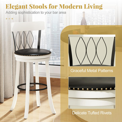 Goflame Swivel Bar Height Bar Chairs with Footrest