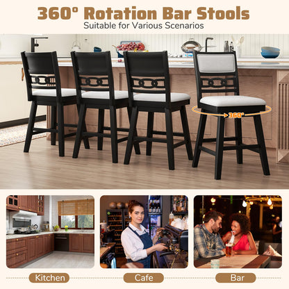 Goflame 25" Bar Stools Set of 2/4 Modern Counter Height Tall Chairs