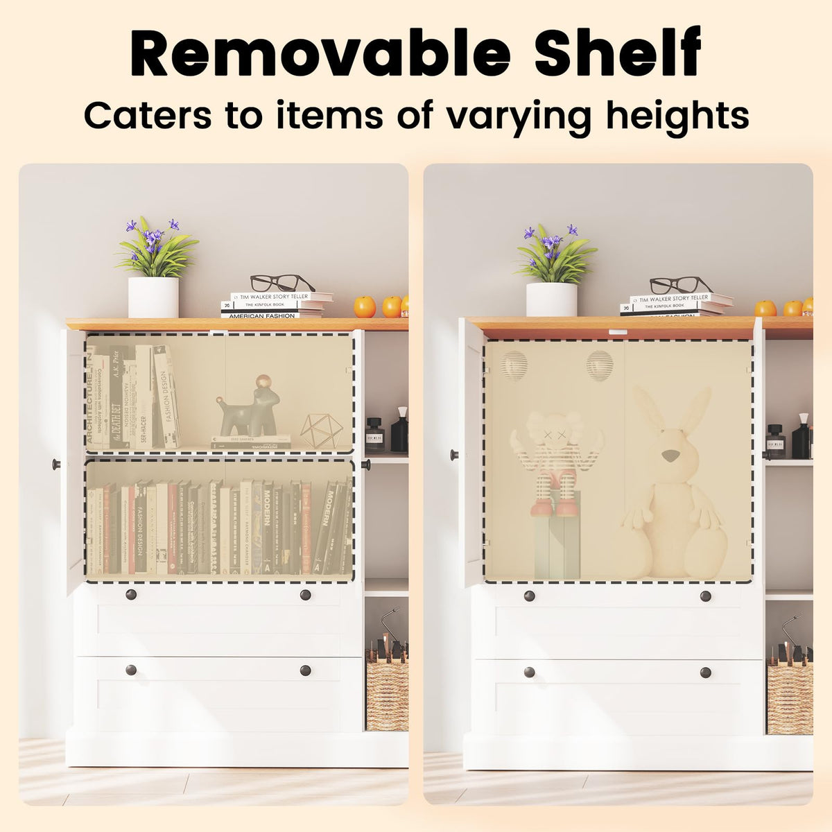 Goflame Buffet Cabinet with Storage for Coffee Bar Dining Living Room Entryway