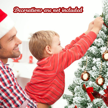 Goflame Snow Flocked Christmas Tree, Artificial Hinged Pine Tree - GoflameUS